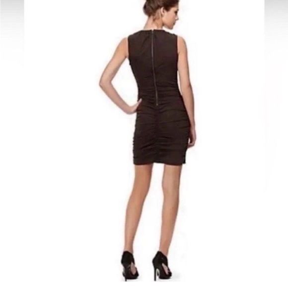 Diane Von Furstenberg Sleek Chocolate Mini Dress- 10 US - Picture 2 of 13